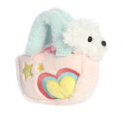 AURORA FANCY PALS - SAC ROSE COEUR PASTEL AVEC CHIEN 7,5